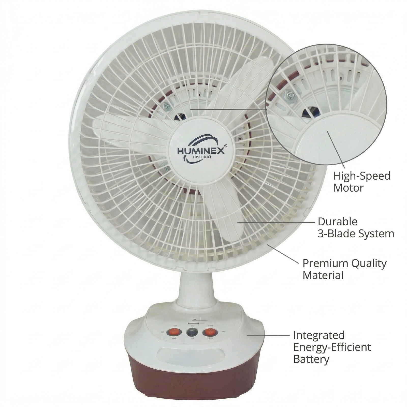 12" DC table fan